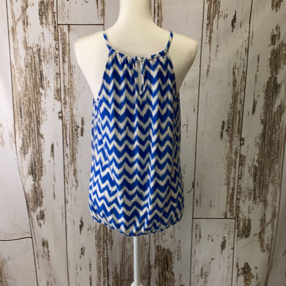 INC International Concepts Blue And White Top - Picture 3 of 5